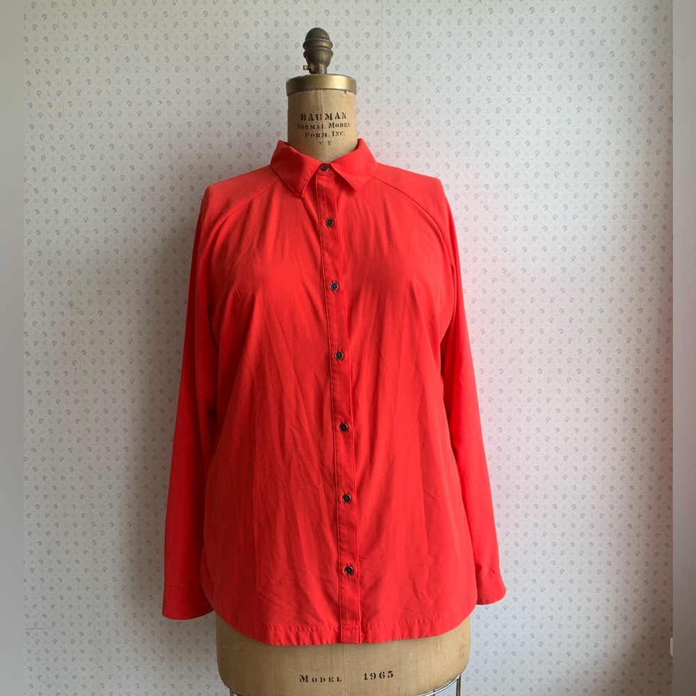 Columbia Omni-Wick Lightweight Coral Button Down Shirt sz XL PW14